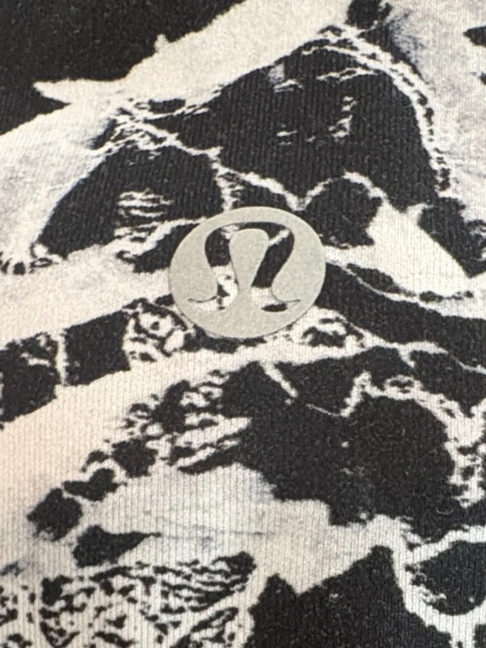 Lululemon Train Times 7/8 Leggings Interlaced Starlight Black White Mesh Size 4 - Picture 9 of 9
